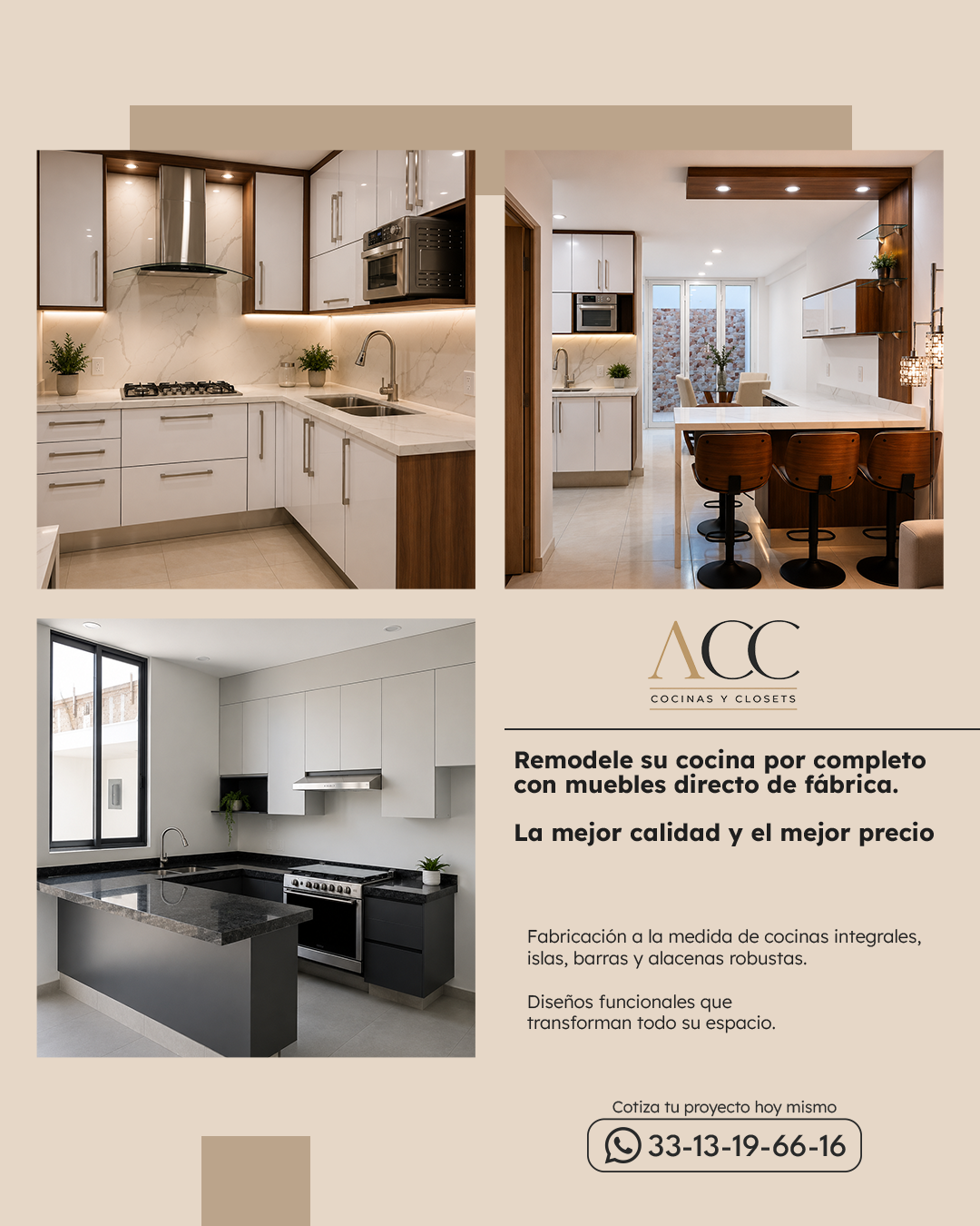 ACC Cocinas y Closets — pieza adicional